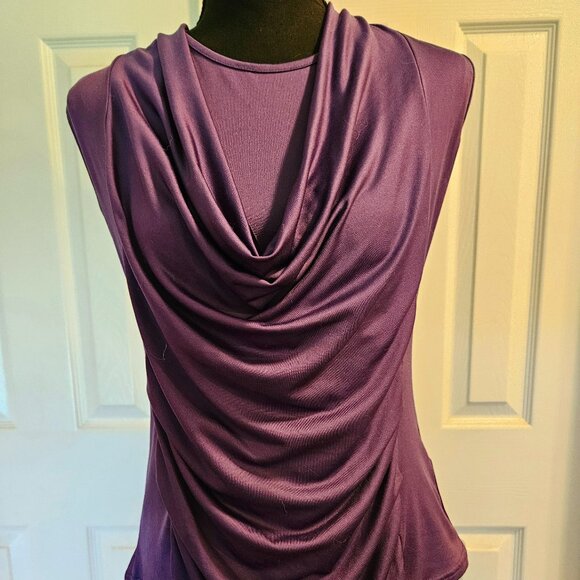 Sz M Plum Sleveless Scoop Neck Top (Great with Suits) - Picture 1 of 2